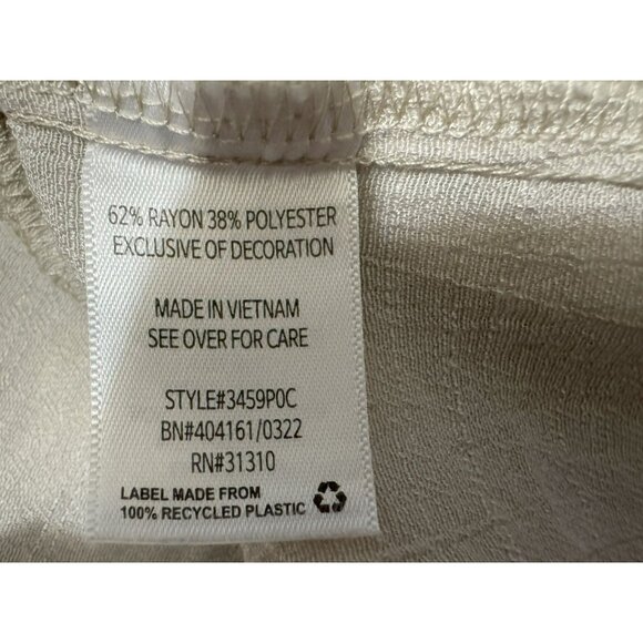 I.N Studio Women 3X Taupe Peplum Blouse Shoulder Lace Cottagecore Babydoll Flowy - Picture 6 of 6